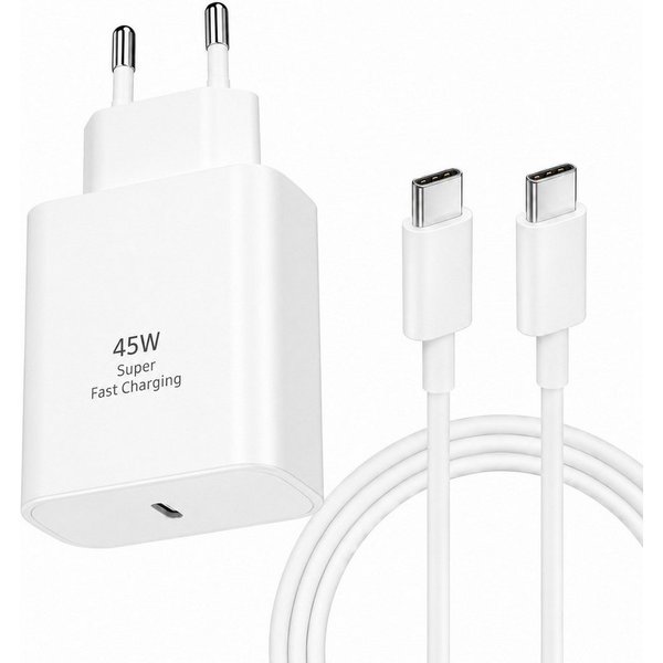 Ventarent 45W USB-C Ladeset mit Ladekabel für MacBook Air, iPad Pro & Air USB-Ladegerät (3000 mA, Set, 2-tlg., 45W USB-C Netzadapter, USB-C Ladekabel, 45W Schne