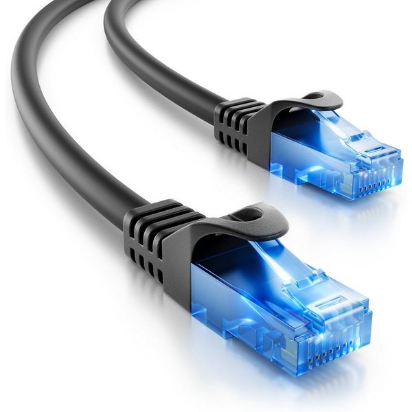 deleyCON deleyCON 25m CAT6 Patchkabel Netzwerkkabel Ethernet LAN DSL Kabel LAN-Kabel