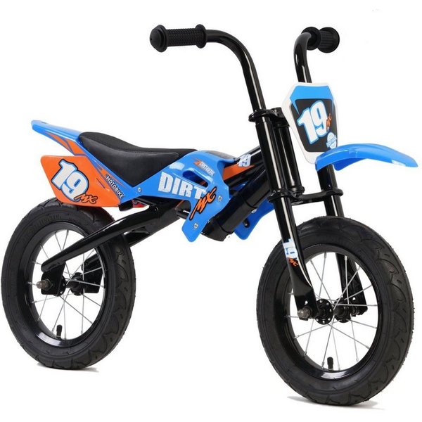 Driftwerk Laufrad DirtMX Balance Bike Motocross Optik 12" Luftreifen ab 3 Jahre 12 Zoll, gepolsterter Sitz, Gummigriffe mit Aufschlagschutz
