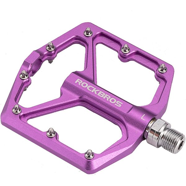 ROCKBROS Fahrradpedale Rennrad Pedale Aluminium Plattform Pedale 9/16 Zoll (Ultraleicht Antirutsch Fahrrad Pedale für MTB E-Bike Stadtrad)