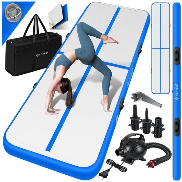 KESSER Turnmatte, Turnmatte Aufblasbar Airtrack Fitness-Matte Gymnastikmatte