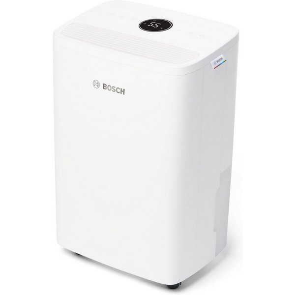 BOSCH Luftentfeuchter Dry 1000 - Ideal für die Wohnung & schnelle Trocknung der Wäsche, Entfeuchtung 10 l/Tag, Tank 2,5 l, Ultra-leiser Betrieb, nur 34 dB(A)