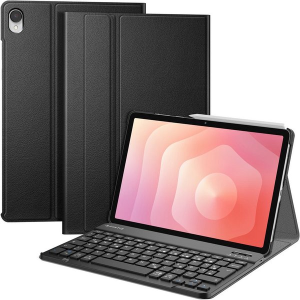 Fintie Tablet-Hülle mit Tastatur für Samsung Galaxy Tab S11 2025 11 Zoll SM-X730/X736, Keyboard Cover mit Magnetisch Abnehmbarer Deutscher Bluetooth Tastatur