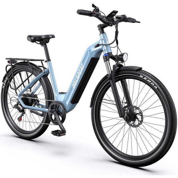 Onesport E-Bike Cityrad e bike für herren 28 zoll 18.2AH 36V 655WH damen 120km E-MBT, 7 Gang SHIMANO, Heckmotor, 655,2 Wh, e bike für damen herren 28 zoll Cityr