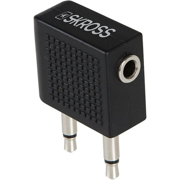 SKROSS Airplane Audio Adapter Audio- & Video-Adapter Klinke 3,5 mm, 3-polig Stereo (Mini-Klinke) Männlich (Stecker) zu Klinke 3,5 mm, 3-polig Stereo (Mini-Klink