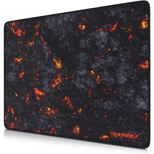 Titanwolf Gaming Mauspad XL Speed Mousepad 440 x 350 x 3 mm, Tischunterlage, strapazierfähig (1-St), rutschfest, abwaschbar, Geschwindigkeit & Präzision, Lavamo