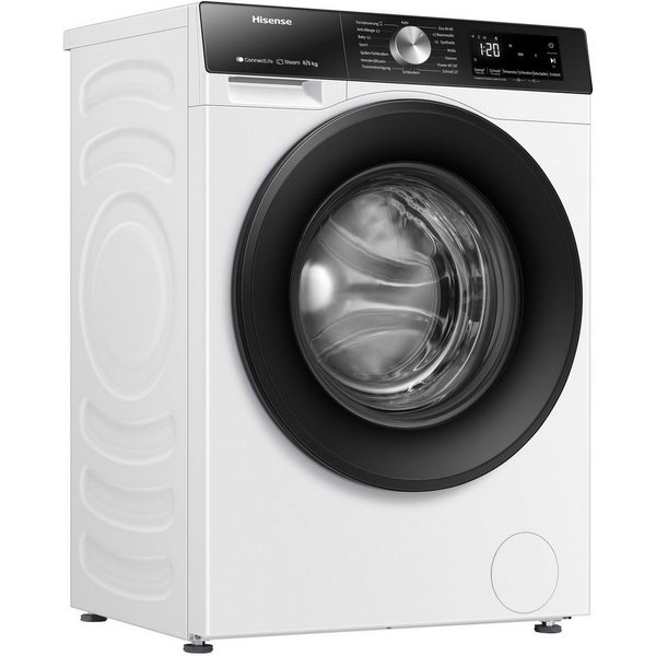 Hisense Waschtrockner 3S Serie WD3S8043BW3, 8 kg, 5 kg, 1400 U/min, Pure Steam - sanfter Dampf