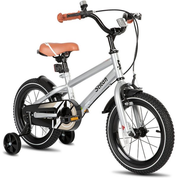JOYSTAR Kinderfahrrad Totem 12/14/16/18/20 Zoll Kinderfahrrad für 3-13 jährige Jungen, mit Stützräder, Kotflügel, Front and rear dual brakes, Reflektorplatte