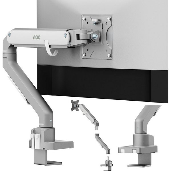 AOC Monitor-Halterung 17-32 Zoll, bis 9 kg, VESA 75x75-100x100,AM200, (bis 32 Zoll, Packung, neigbar,schwenkbar,drehbar,Gasdruckfeder,Kabelmanagement)