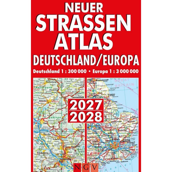 Neuer Straßenatlas Deutschland/Europa 2027/2028 Deutschland 1:300.000 / diverse