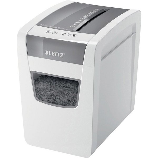 LEITZ Aktenvernichter Leitz IQ Slim Home Office P4 Aktenvernichter 10 Blatt Partikelschnitt