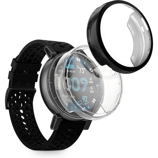 kwmobile Smartwatch-Hülle 2x Silikon Hülle für Amazfit Active Max A2557, Schutzhülle Fullbody Display Cover Set aus Silikon