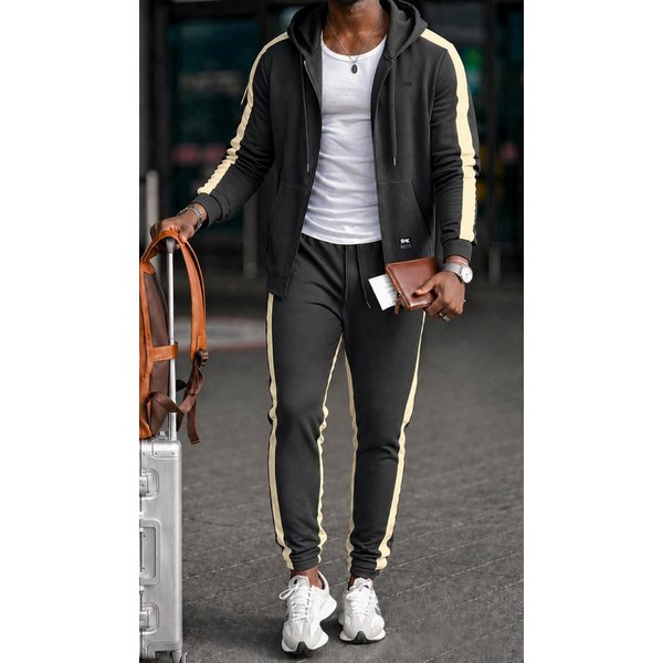 RMK Jogginganzug Herren Trainingsanzug Sportanzug Business Fitness Classic, Jacke mit Kapuze