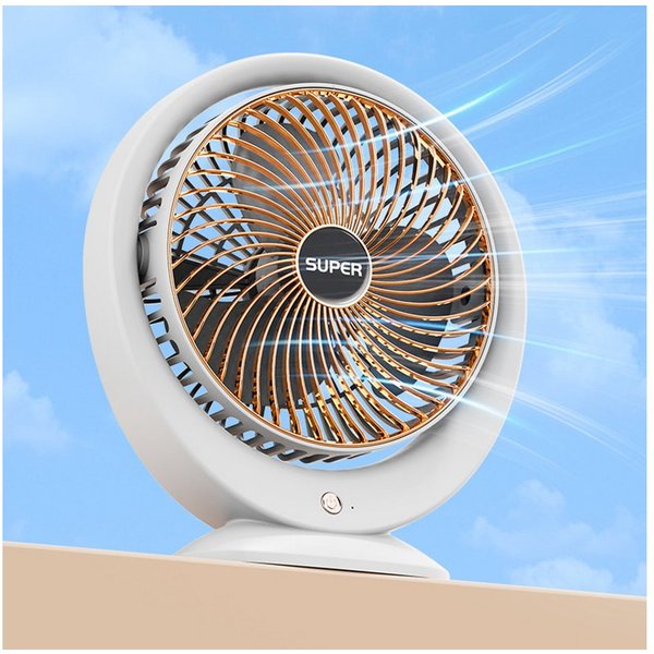 MOPUEA Ventilatorkombigerät Mini Ventilator Standventilator Tischventilator Luftzirkulation, 180° verstellbar Mobiler Luftkühler Schnelle Kühlung, Leiser Betrie