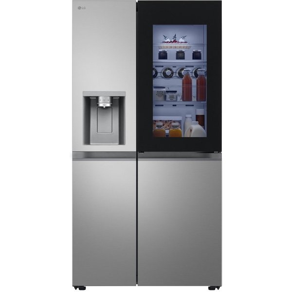 LG Side-by-Side GSXE81PYBD, 179 cm hoch, 91,3 cm breit, Eis-, Crushed Ice- und Wasserspender, Total No Frost, InstaView®