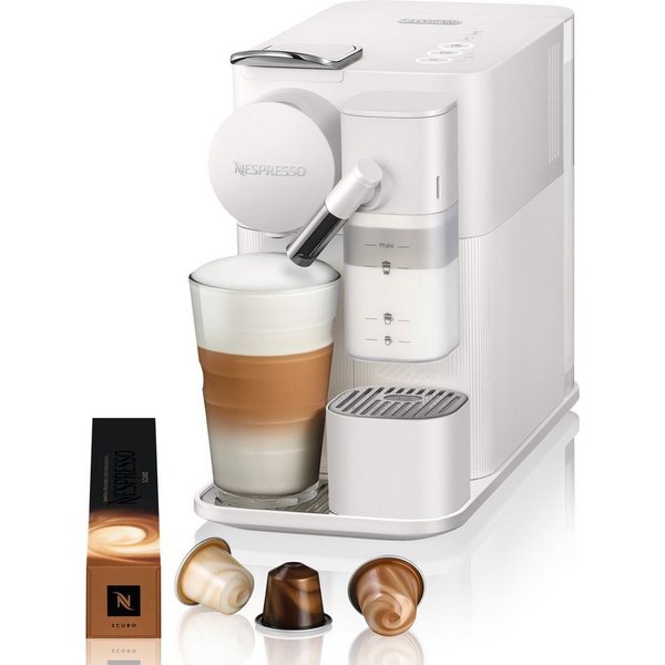 NESPRESSO Kapselmaschine Lattissima One EN510.W von DeLonghi, White, inkl. Willkommenspaket mit 7 Kapseln