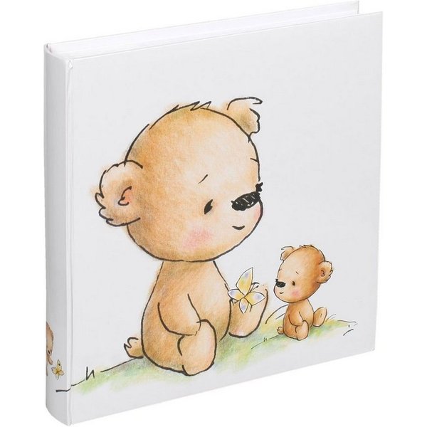 IDEAL TREND Fotoalbum Cat & Bears Fotoalbum 30x30 cm 100 weiße Seiten Baby Kinder Foto Album