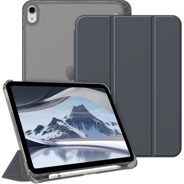 Fintie Tablet-Hülle für iPad 11 Generation 11‘’ 2025 (A16), iPad 10 Generation 10.9'' 2022, ultradünn, mit Stifthalter, transparenter Rückseite, Auto Schlaf/Wac