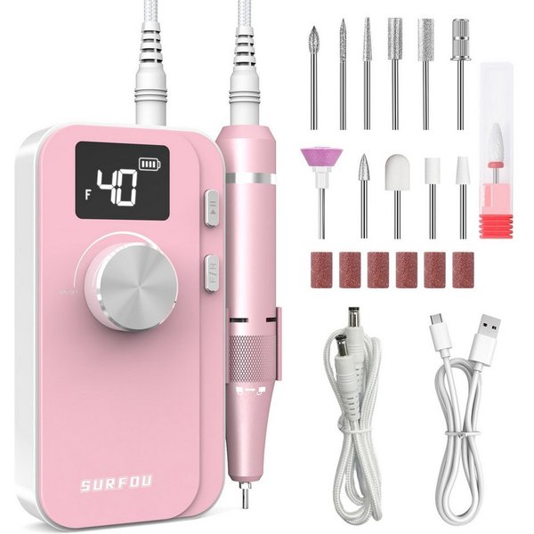 AIMAX Maniküre-Pediküre-Set Maniküre-Pediküre-Set Nagelfräser 40000 U/min, 4000 mAh