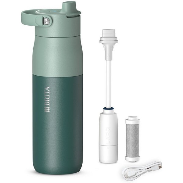 BRITA Trinkflasche BRITA LARQ iQ Digitale Filter Trinkflasche (680 ml), inkl. Hydration Tracking (App), Aktivkohle Wasserfilter & UV-C