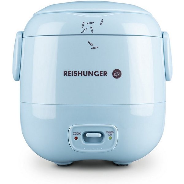 Reishunger Reiskocher Mini – 0,3 L– Keramikbeschichtung – 2 Portionen – in 4 Farben, 120 W, Handliche Größe für kleine Haushalte und unterwegs