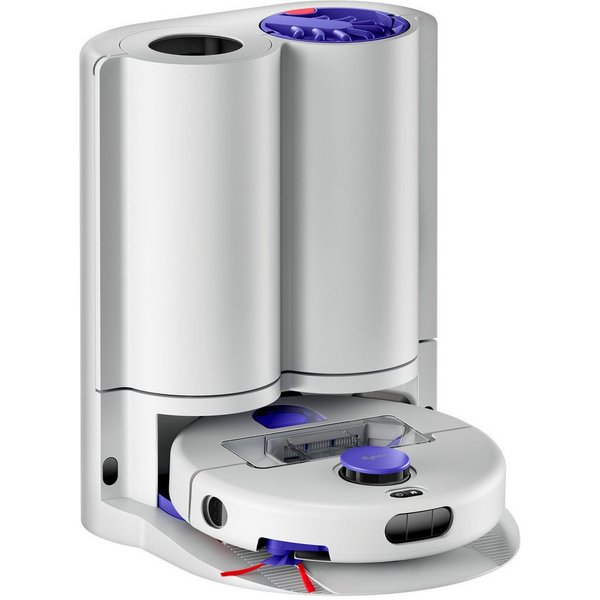 DYSON Nass-Trocken-Saugroboter Dyson R2 Nurovi™ Wash+Dry Saugroboter, beutellos, 21.000 Pa Saugkraft, Twin-capture™-System, Reuleaux-Dreieck-Wischpads