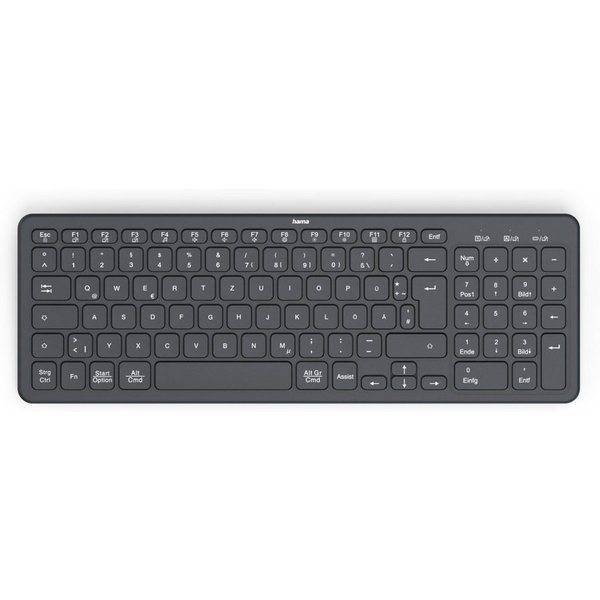 Hama Tastatur WK-300 (kabellos, QUERTZ, Multi-Device) Tastatur