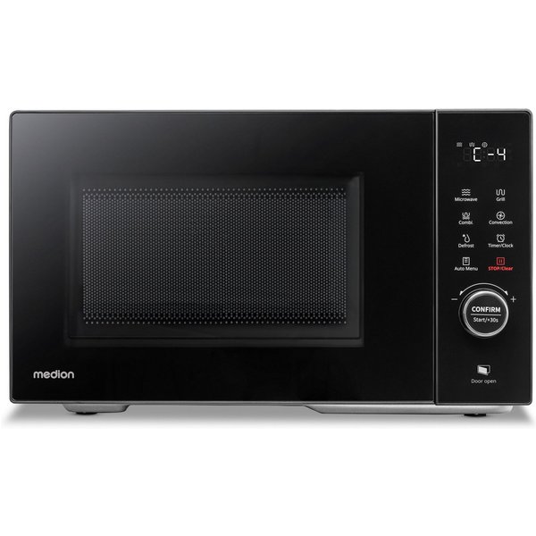 Medion® Mikrowelle MD 12031 mit Grill und Heißluftfunktion, Grill und Heißluft, Mikrowelle, 23 l, 23 L, 5 Leistungsstufen, 11 Automatikpogramme, Auftaufunktion