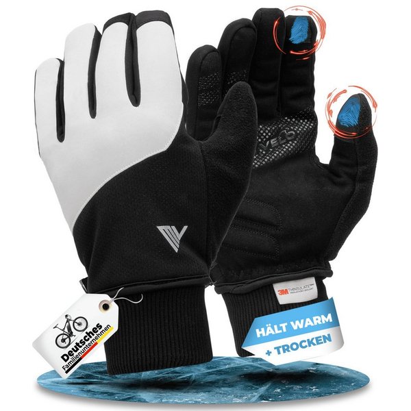MIVELO Fahrradhandschuhe warme Winterhandschuhe Handschuhe Winter mit Thermo-Fleece wasserfest 3M-Thinsulate