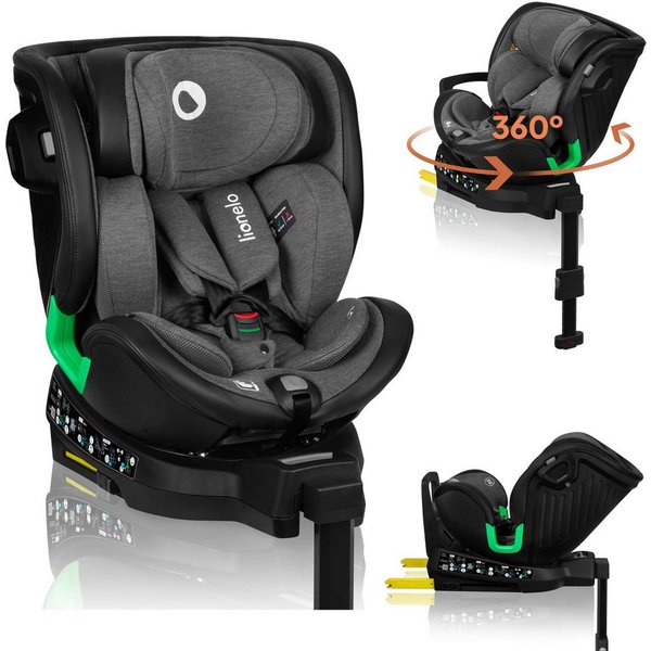lionelo Autokindersitz HARMONY I-SIZE, ab: ab Geburt, bis: bis 12 Jahren, ab: 40,00 cm, bis: 150,00 cm, (Set), Basis 360'/ISOFIX/i-SIze/Gürtelalarm/viele Annehm