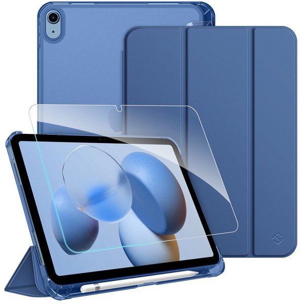 Fintie Tablet-Hülle für iPad 11 Generation 11'' 2025 (A16), iPad 10 Generation 10.9'' 2022, mit Schutzfolie, matt durchsichtige Rückseite Case mit Stifthalter
