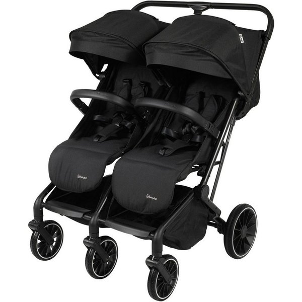 BabyGo Zwillingsbuggy Zwillingskinderwagen GOTwice, mit drei schwenkbaren Vorderrädern