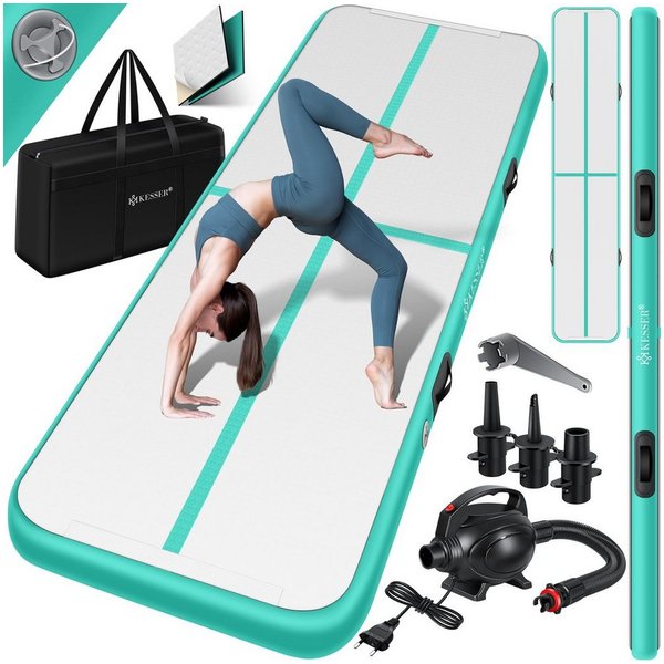 KESSER Turnmatte, Turnmatte Aufblasbar Airtrack Fitness-Matte Gymnastikmatte