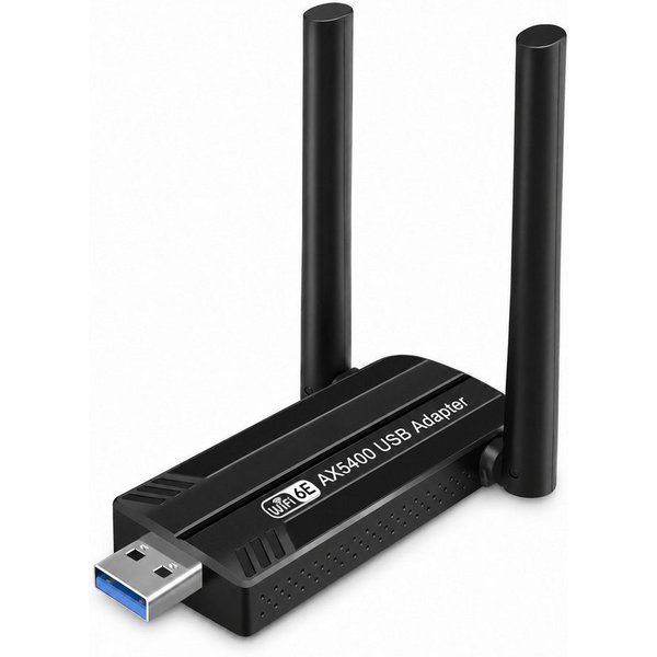 Forrlite WLAN-Stick AX5400 WLAN Adapter PC WiFi 6 Dualband,WLAN Stick für PC, 5GHz/2,4GHz mit Dual-5dBi-Antennen, WPS & Plug Play für Windows 10/11