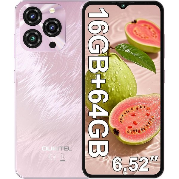 OUKITEL C3 Android 14 Handy Ohne Vertrag, 5000mAh, 6.52" HD Smartphone (16,56 cm/6.52 Zoll, 64 GB Speicherplatz, 13 MP Kamera, 4GB+64GB Speicher, 4G Dual SIM, 9
