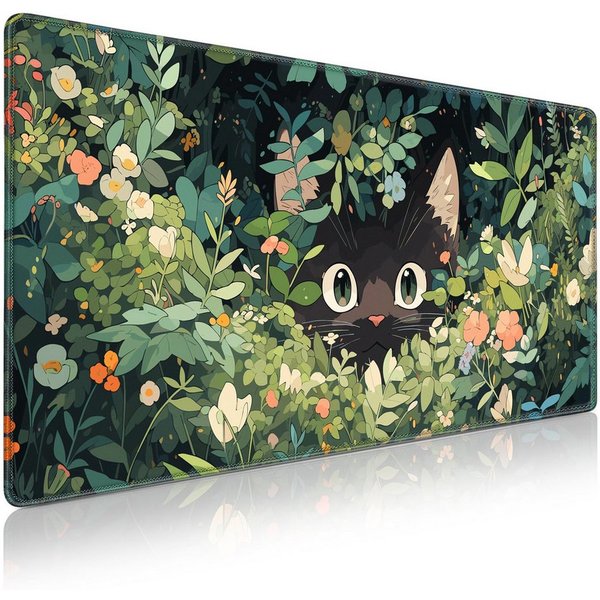 FOUORTUNATE-BEE Mauspad Große Schreibtischunterlage Gaming Mauspad Ergonomisch Set Katze (1-St), Desk Pad Set Büro Gaming Home Maus Tastatur Handgelenkauflage