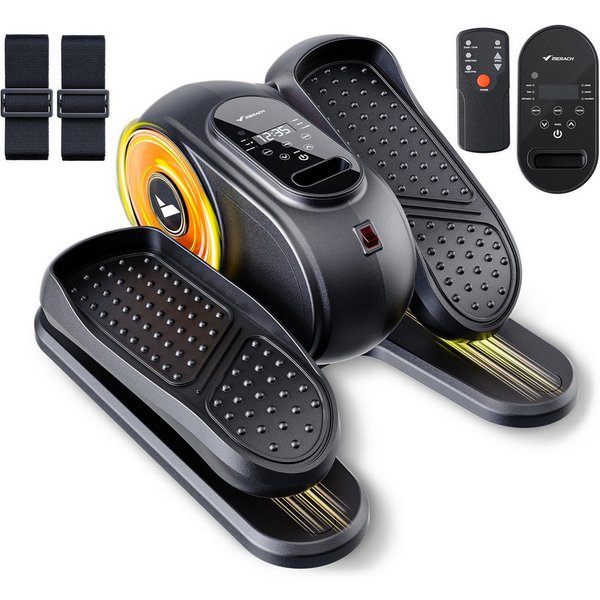 MERACH Ellipsentrainer Mini Ellipsentrainer für Zuhause, Untertisch Beintrainer, Crosstrainer (Pedaltrainer mit Fernbedienung, LED-Display, Fußmassagen, mit 12 