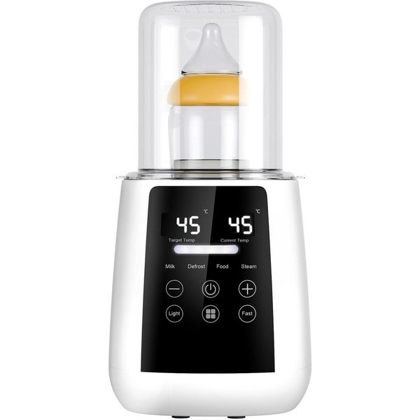CkeyiN Babyflaschenwärmer unterwegs 6-in-1 Babyfläschchenwärmer Sterilisator für Babyflaschen, präziser Temperaturkontrolle 24h-Wasserkonservierung Timer LCD-Di