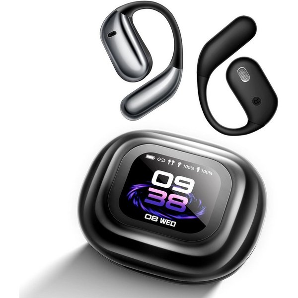 MOPUEA Übersetzer Kopfhörer LCD-Touchscreen Kopfhörer Übersetzer Bluetooth-Kopfhörer (mit 144 Sprachen, Bluetooth 5.4, Sprachübersetzer Kopfhörer für Reisen, St