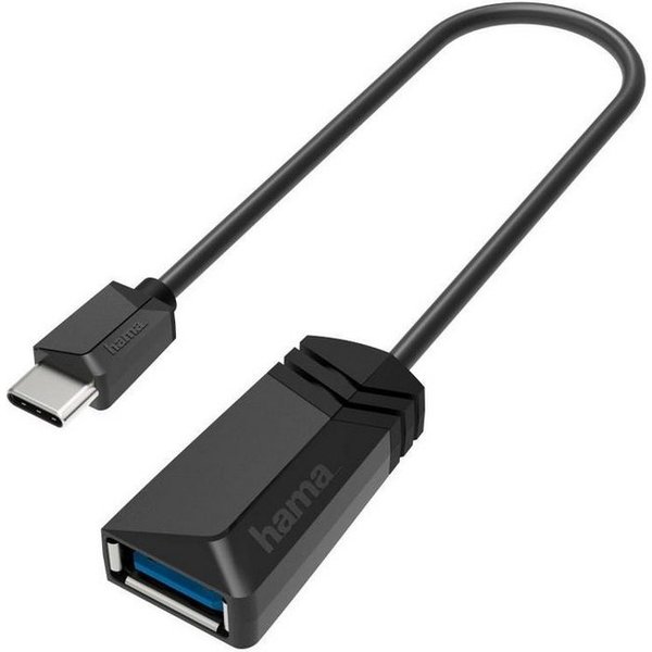 Hama USB OTG Adapter, USB-C Stecker, USB-Buchse 3.2 Generation 1,5 Gbit/s USB-Adapter USB-C zu USB Typ A, 10 cm