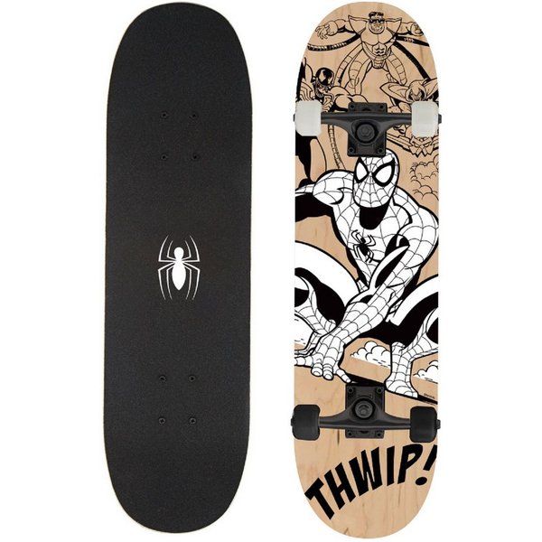 Spiderman Skateboard Skateboard Perfekt für Gehwege & Parks 79x20x12 cm
