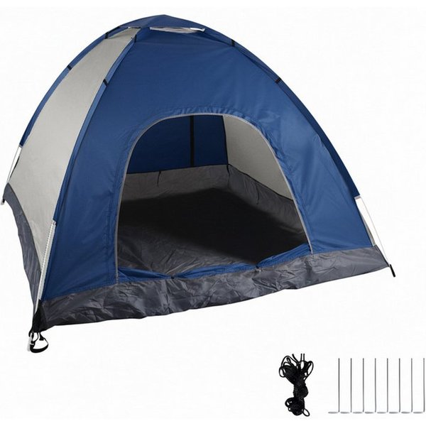 relaxdays Wurfzelt Pop Up Zelt Strand, Personen: 3 (1 tlg), anthrazit-blau