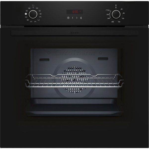 NEFF Pyrolyse Backofen N 30 B2CVG6AK3, mit Teleskopauszug nachrüstbar, Pyrolyse-Selbstreinigung, Knuspriges Base Steam & Pyrolyse-Selbstreinigung