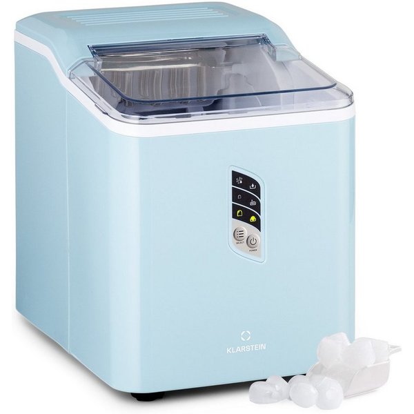 Klarstein Eiswürfelmaschine Albaron Eiswürfelbereiter, Bulleteis für Zuhause 12kg/Tag LCD Display 1,5 L Ice Maker