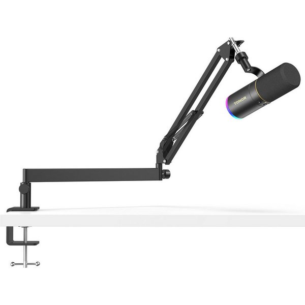 TONOR Streaming-Mikrofon Gaming Mikrofon mit Low Profile Mic Arm, PC Microphone TD520S+
