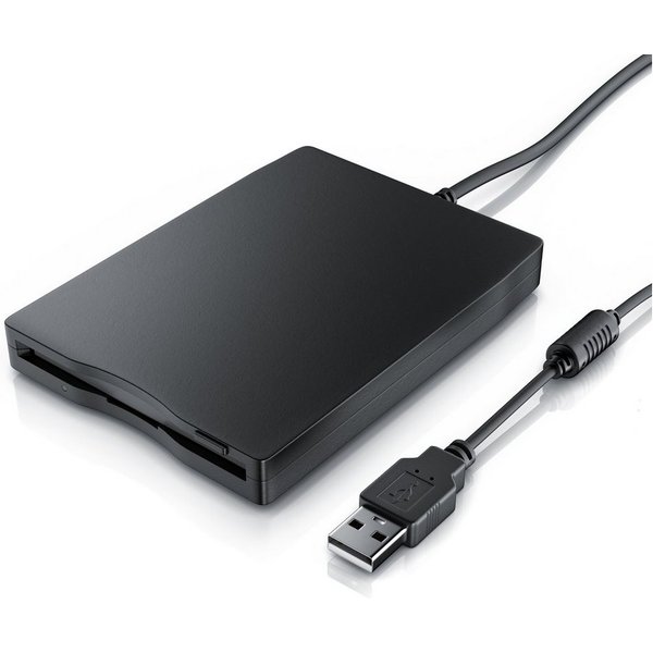 CSL Externes USB Diskettenlaufwerk FDD 1,44MB (3,5) geeignet für PC & MAC Diskettenlaufwerk (USB 2.0, USB 2.0 Schnittstelle (abwärts- aufwärtskompatibel), Windo