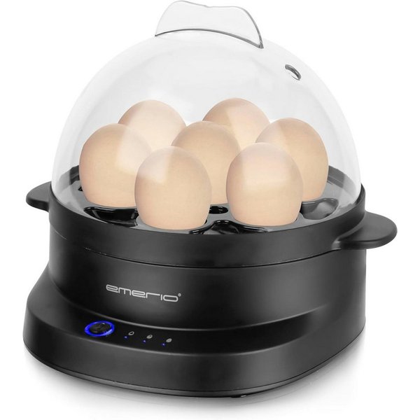 Emerio Eierkocher EB-131811 mit Sprachausgabe in 8 Sprachen (DE EN FR ES IT PL NL SE), Anzahl Eier: 7 St., 400 W