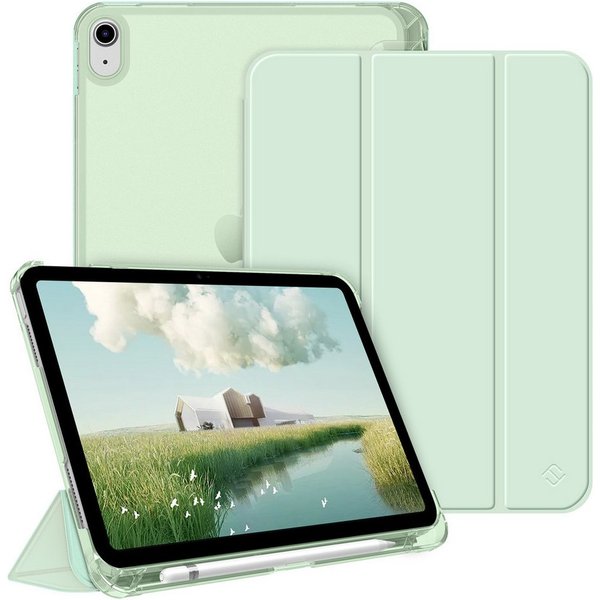 Fintie Tablet-Hülle für iPad 11 Generation 11‘’ 2025 (A16), iPad 10 Generation 10.9'' 2022, ultradünn, mit Stifthalter, transparenter Rückseite, Auto Schlaf/Wac