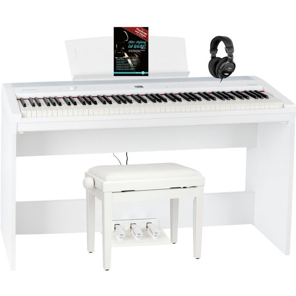 Steinmayer Stagepiano P-60 Stagepiano 88 Tasten (Home-Set, inkl. Unterbau, Kopfhörer, Pianobank, & Schule), Klavier, Hammermechanik, 128-fach polyphon, Aufnahme