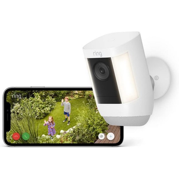 Ring Überwachungskamera Ring Spotlight Cam Pro Battery weiß